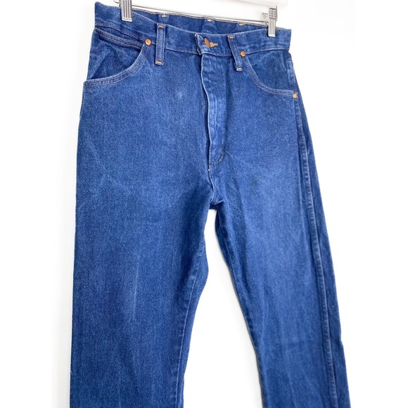 Wrangler Cowboy Cut Slim Fit‎ High Waisted Jeans, Prewashed Indigo - Size 9x32 - Picture 5 of 11